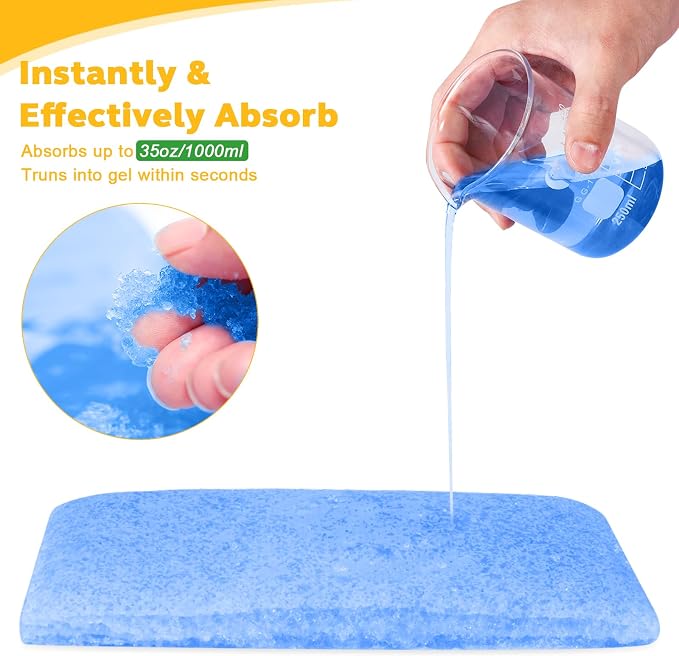 OUMEE Scented 100 Count Absorbent Commode Pads for Bedside Commode Bucket | Commode Liner Pads with Absorbent Gel, Potty Liner Pads for Adults Seniors Portable Toilet Pad Bedpans