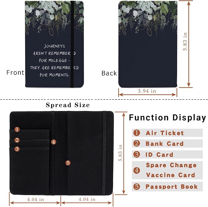 Passport Book Holder Passport Wallet for Children Passport Holder for Kid Passport Cover for Boy and Girl Passport Case Passport Books Holder 1 PCS Mother's Day (6x4IN)