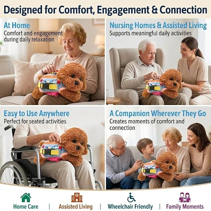 Fidget Blanket for Adults with Dementia, Alzheimer’s Activity Blankets for Seniors, Sensory Blanket Memory Care Gift for Elderly Women Men