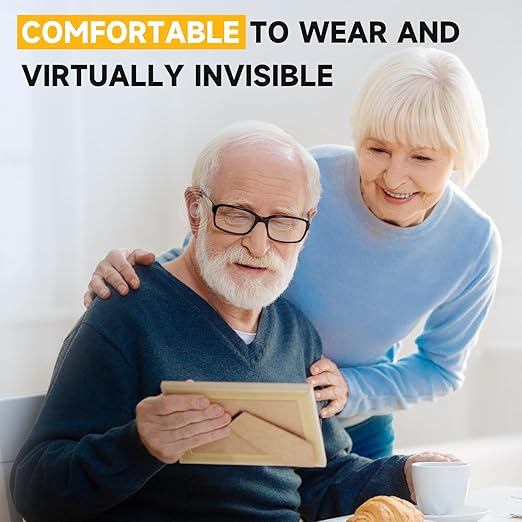 Compact, portable noise-canceling Hearing Amplifier, rechargeable, delivers clear all-around sound