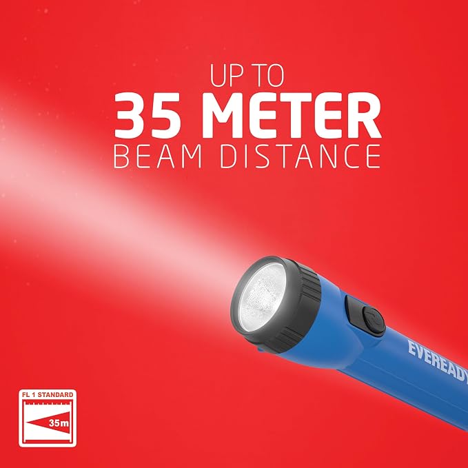 Eveready LED Flashlight Bright Reliable Flashlights for General Purpose, Great for Camping, Car, Emergency Storm Power Outage Handheld Flashlight (Batteries Included) (Pack of 16)