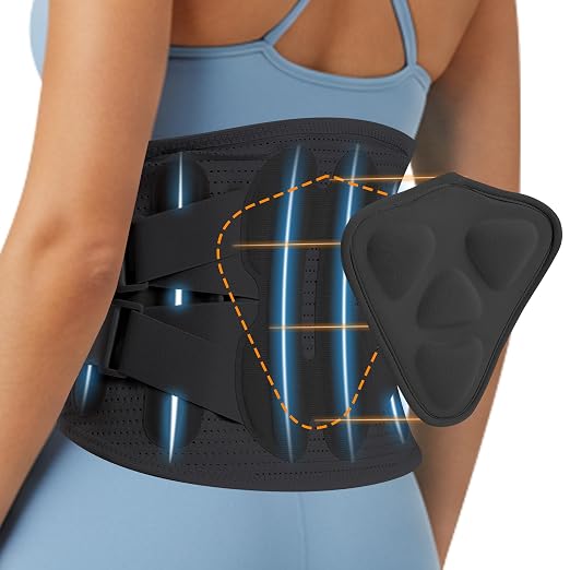 Back Support Brace for Women Lower Back Pain Relief Adjustable Lumbar Support Belt Breathable Mesh for Herniated Disc,Sciatica,Scoliosis with Removable 3D Pad Home Work Sports