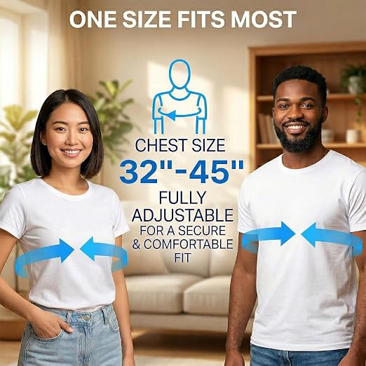 GROKIE Posture Corrector for Women and Men - Back Brace for Rounded Shoulders & Upper Back Support - Breathable Shoulder Brace for Computer Work&Desk Job,Under Clothes Medium(Chest Size 32-45") Black