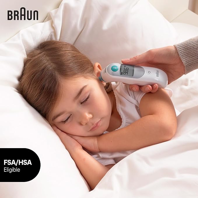 Braun ThermoScan 5 Digital Display Ear Thermometer | Baby and Infant Thermometer with ExacTemp Stability Indicator for Professional Accuracy, Recommended by Pediatricians