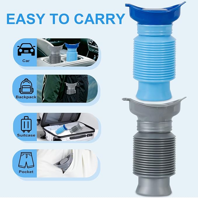 Pee Bottles for Men,Portable Urinal for Men,Collapsible Urine Bottle 750ML | Car Urinals for Men and Women,Emergency Urinal Bottle Shrinkable Pocket Toilet for Travel,Camping,Traffic Jam,Road Trips