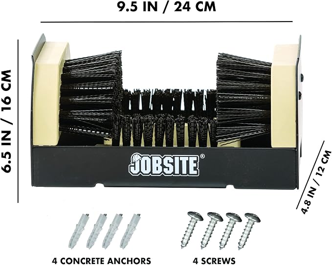 JobSite The Original Boot Scrubber - All Weather Industrial Shoe Cleaner & Scraper Brush, pack of 6