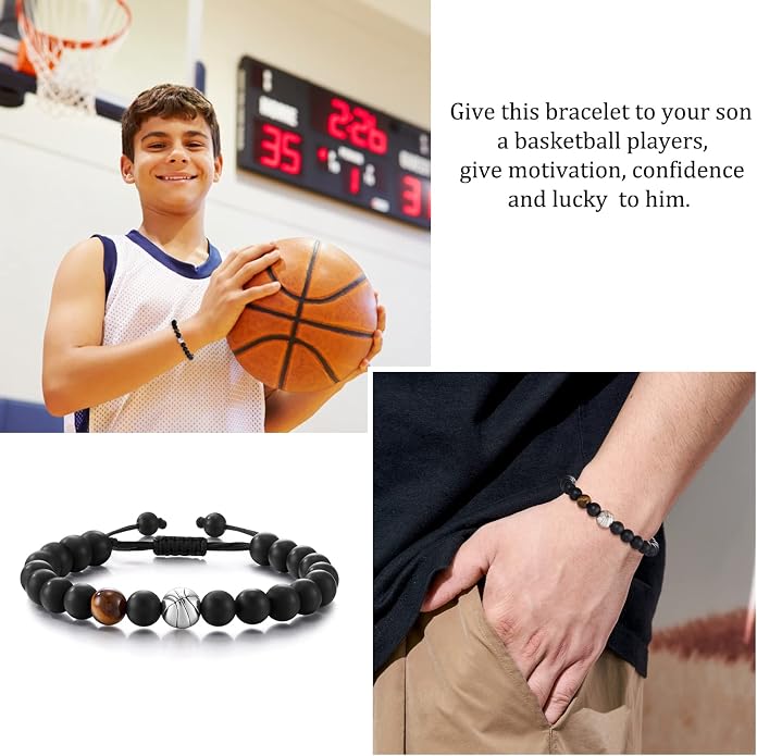Baseball/Soccer/Basketball/Hockey/Golf/Football Bracelet Gifts for Boys Men