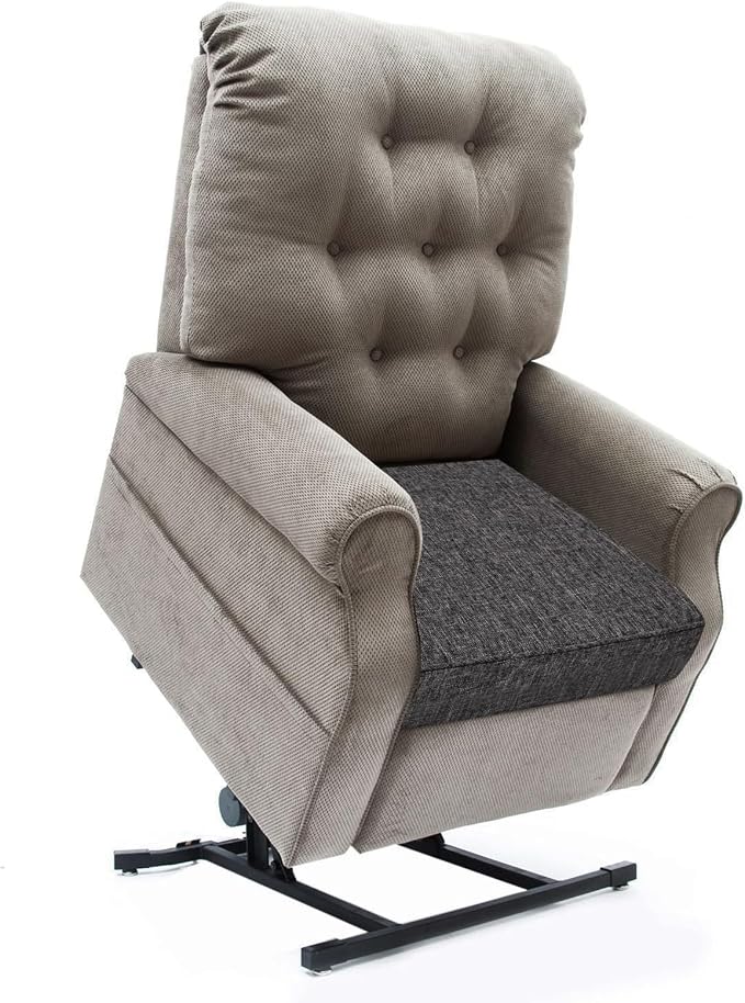 BUYUE Chair Lifting Cushion for Elderly 20" x 20" x 3", Friendly Woven Fabric High-Density Foam Recliner Chair Pad Couch Armchair Seat Cushion, Gray