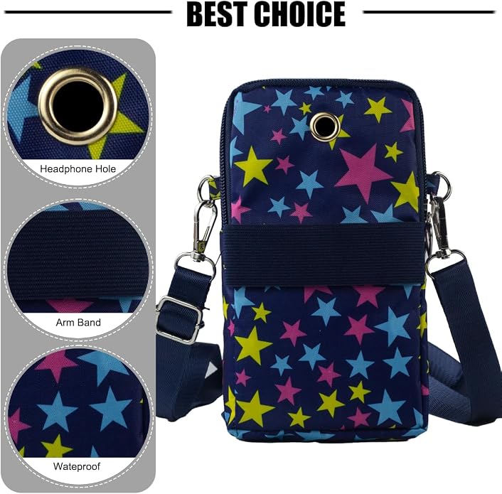 Small Crossbody Bag for Women - Mini Phone Purses with Crossbody Strap and Wallet - Nylon Arm Bag