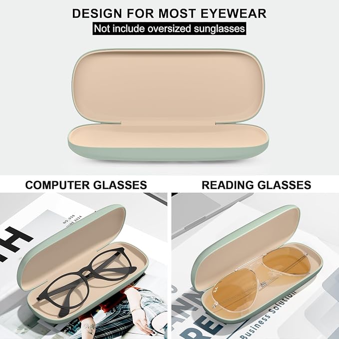 Eyeglasses Case, Hard Shell Protective Case for Glasses, Unisex for Women Men