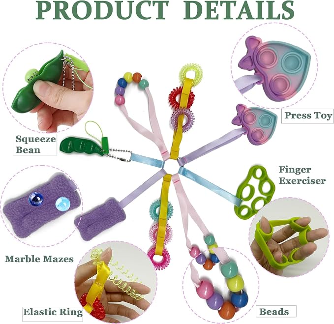 Sensory Fidget Aids for Alzheimer’s and Dementia Anxiety Relief and Cognitive Engagement Ring Fidget Tool Adult