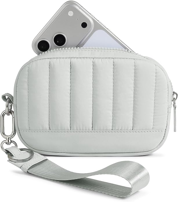 Marvolia Wristlet Wallet for Women Quilted Protective Wristlet Purse | Lightweight, Multi-Pockets with Zipper, for Travel Daily Necessities