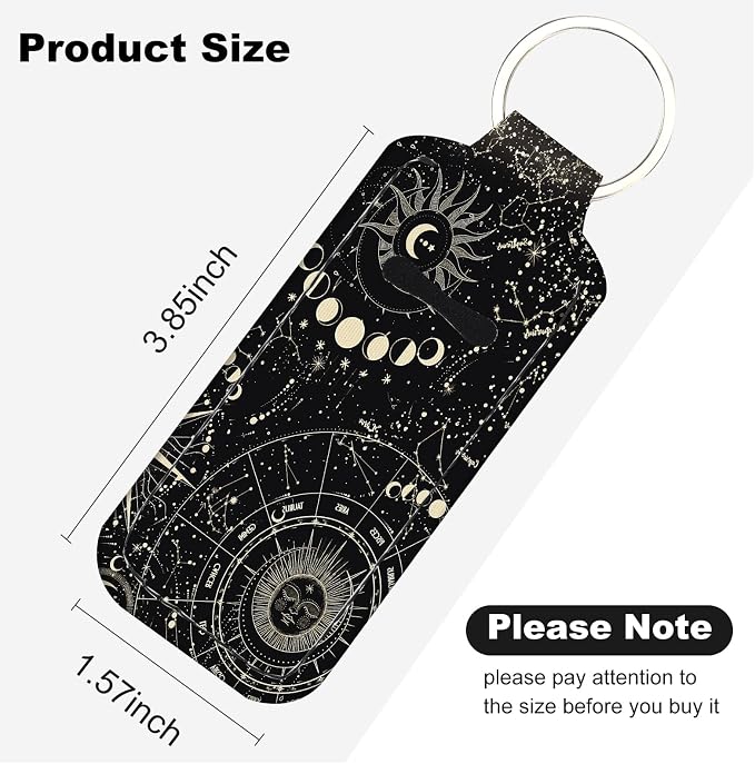 Cute Chapstick Holder Keychain,Lipstick Neoprene Clip-on Lip Balm Holder for Woman