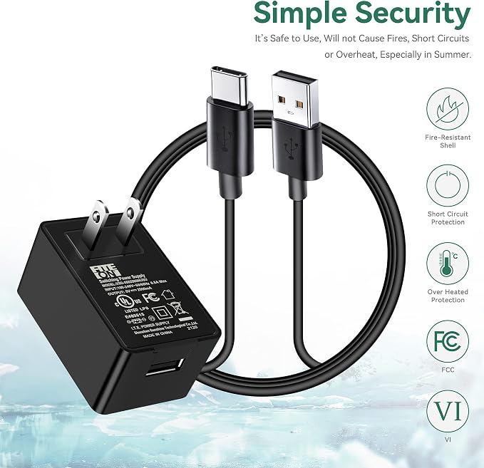 Body Weight Scale Charger, FITE ON USB Power Adapter Compatible with ABLEGRID Digital Smart Bathroom Scale Body Fat Scale