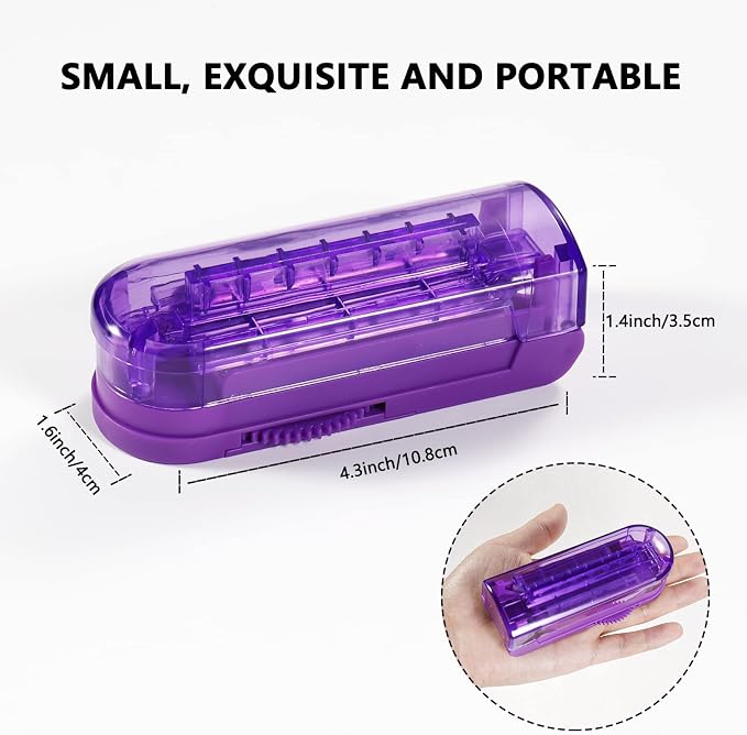 Multiple Pill Splitter, Adjustable Pill Cutter, Stainless Steel Cutting Blade & Blade Guard, with Accurate Pill Alignment, for Cutting Small Pills or Large Pills in Half (Purple)