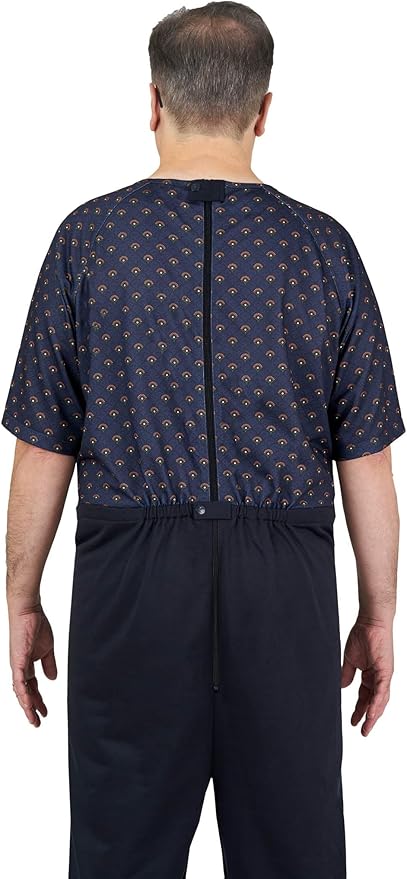 Ovidis Dementia Clothes - Alzheimers Anti-Strip Jumpsuit with Back-Zipper for Elderly Men - Bobby