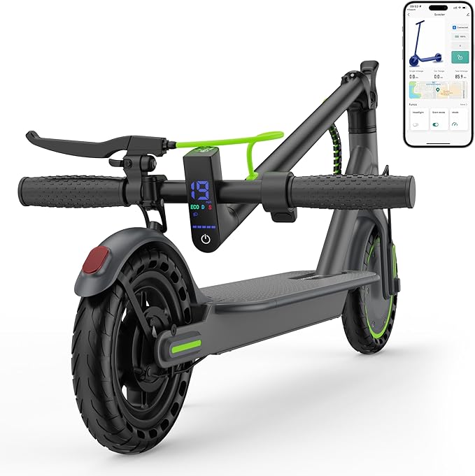 Electric Scooter for Adults, Folding E Scooter with 350W/500W Motor 16-24 Mph Top Speed, Max 15-60 Miles Long Range, 6.5''/8.5''/10''/14'' Solid Tires Commuting Scooters, Dual Brakes, APP