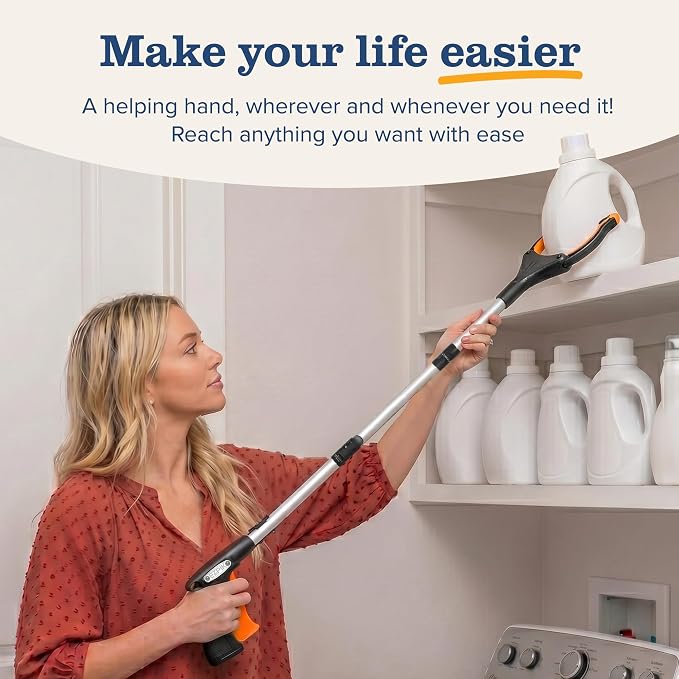 New 2026 EZPIK Pro 50" Foldable Grabber Reacher Tool for Seniors - Grabbers for Elderly Reaching Tool Heavy Duty Pickup Trash Picker Upper Equipment - Claw Grabber Stick for Reaching Aids