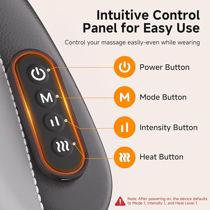 6D Neck Massager for Pain Relief Deep Tissue, Kneading Shiatsu Neck and Shoulder Massager with Heat,Cordless Massager for Back and Shoulder Pain, Gifts for Women Men Home Office Christmas