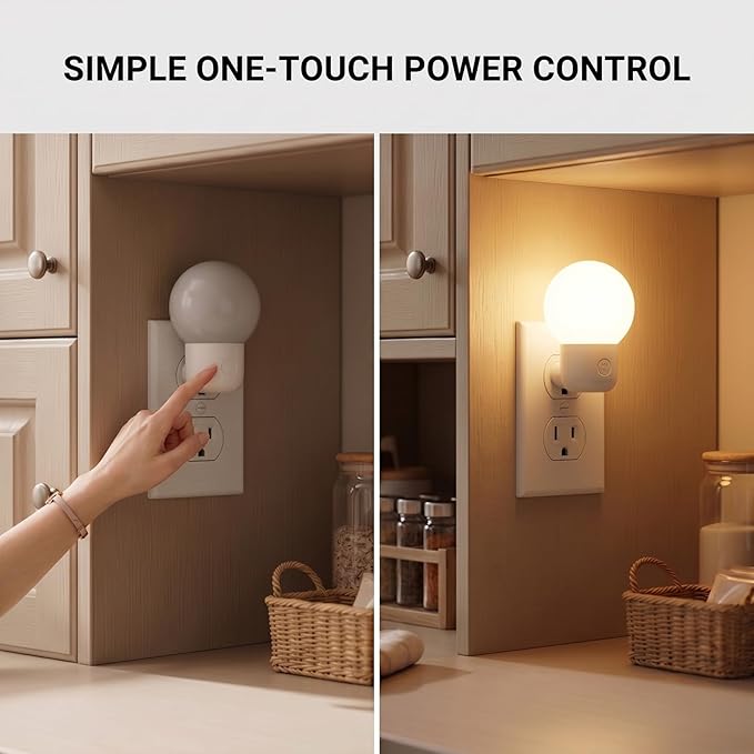 LED Night Lights Plug into Wall, Warm White/Cool White Adjustable，Tool Free Setup Plug in Night Light，1W Bright Nightlight for Adults Room Bedroom Bathroom Hallway Kitchen