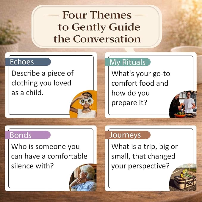 Quokka Elderly Memory Games for Seniors – 160 Cards for Alzheimer's or Dementia Activities – Large Print Conversation Starters Cards for Elderly Parents – Dementia Products in Premium Gift Box