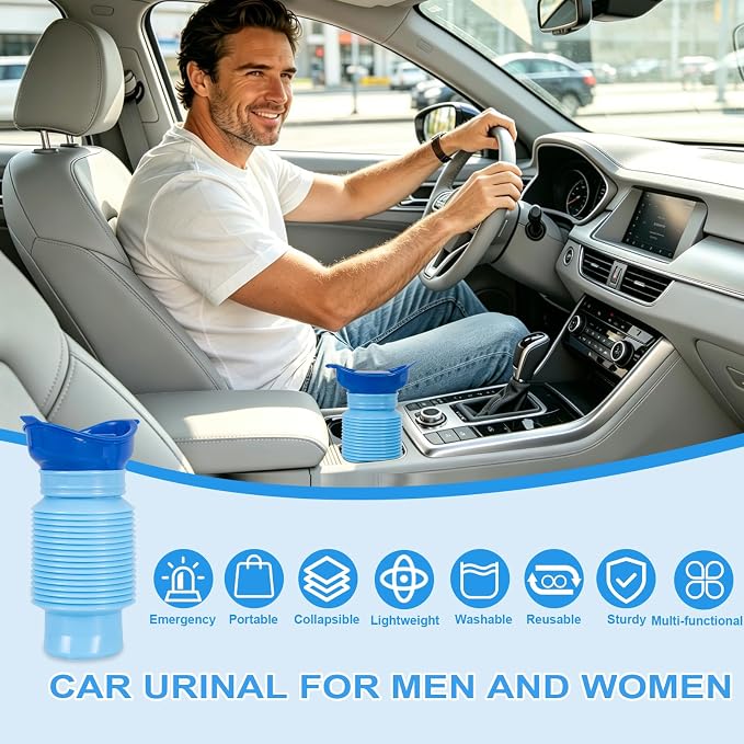 Pee Bottles for Men,Portable Urinal for Men,Collapsible Urine Bottle 750ML | Car Urinals for Men and Women,Emergency Urinal Bottle Shrinkable Pocket Toilet for Travel,Camping,Traffic Jam,Road Trips