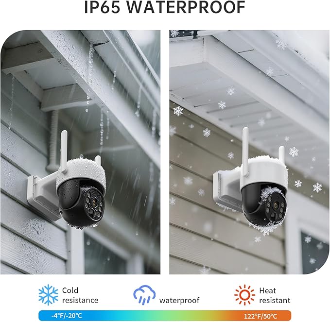 Solar Security Cameras Wireless Outdoor, 2.4GHz Dual WiFi Cameras for Home Security, Battery Powered Outside Camera with Human Detection,Color Night Vision,2-Way Talk,Siren Alarm（2-Pack）