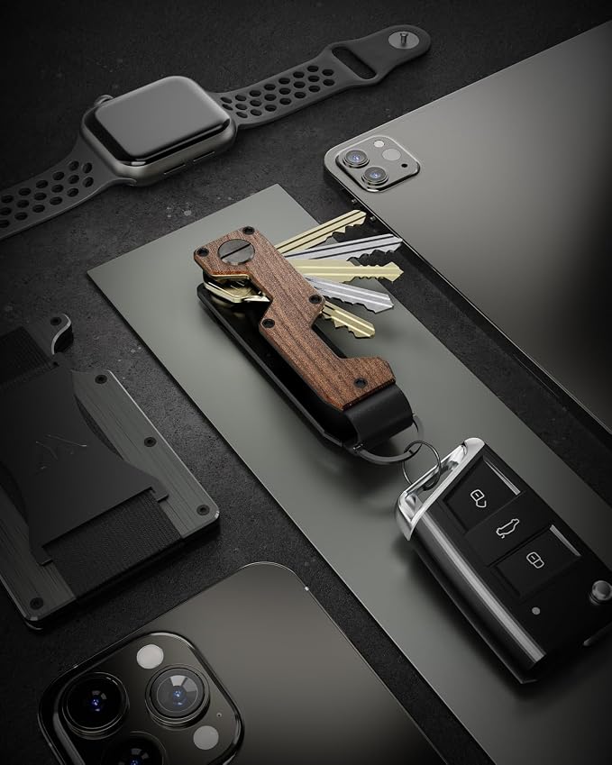 Key Organizer Compact Key Holder Metal Key Chain Minimalist key case key holder for keychain Secures 1-5 Keys