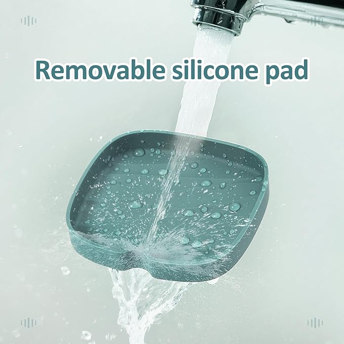 Retainer Case Slim Aligner Case with Vent Holes Removable Inner Tray Silicone for Easy Cleaning (1Pack Black Green)