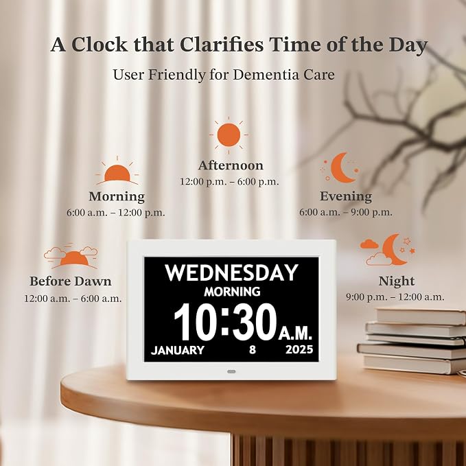 10.1'' Digital Clock, Extra Large Display Digital Clock with Date and Time | 1280*800P HD, Auto DST, Easy Setup 10 Reminders & 6 Alarms, Remote, Wall Desk Mountable, Gifts for Alzheimer Dementia Elderly