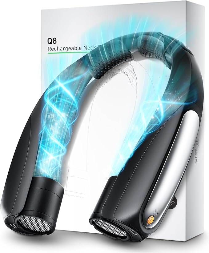 Portable Neck Fan, Hands-Free, 6 Speeds, 6000 mAh Battery, 360° Cooling Wearable Personal Fan, Rechargeable, Gifts for Women Men, Suitable for Indoor, Outdoor, Travel