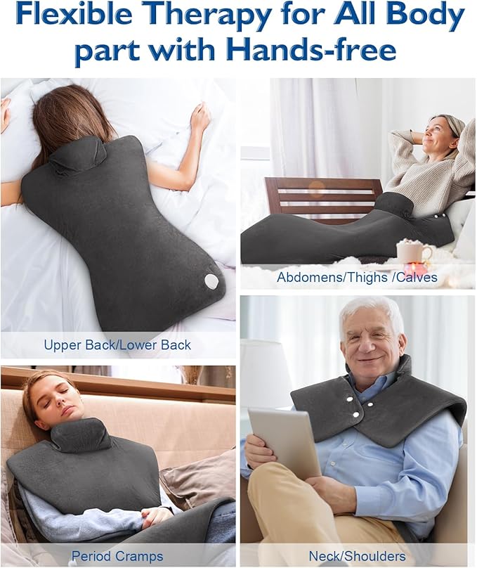 Heating Pad for Neck Shoulders Back, Christmas Gifts for Women Men Mom Dad, FSA Eligible, Large Electric Heated Pad for Full Body Pain Relief, Stocking Stuffers & White Elephant Gifts for Grandparents