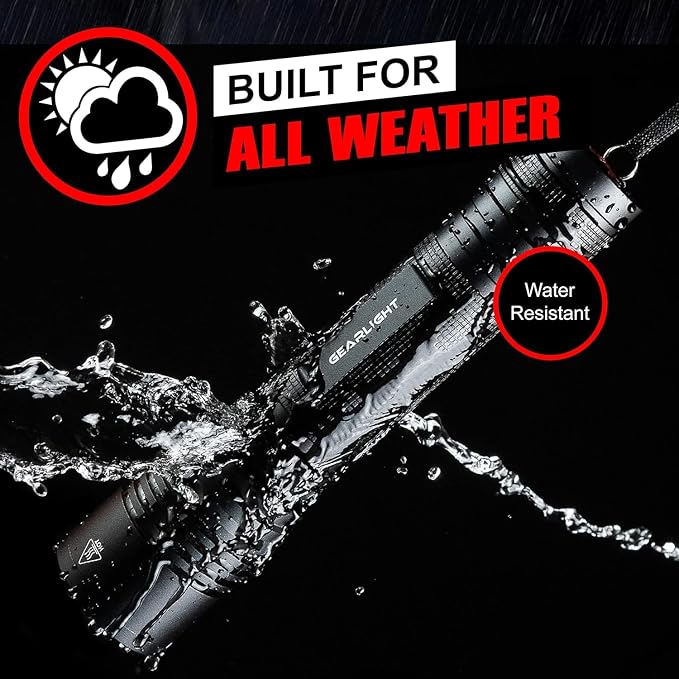 LED Flashlight High Lumens, Tactical Flashlight Battery Powered (Batteries Not Included), Bright Handheld Flashlight for Camping, Hunting, Home, Security, Hiking, Walking at Night & Emergency Use