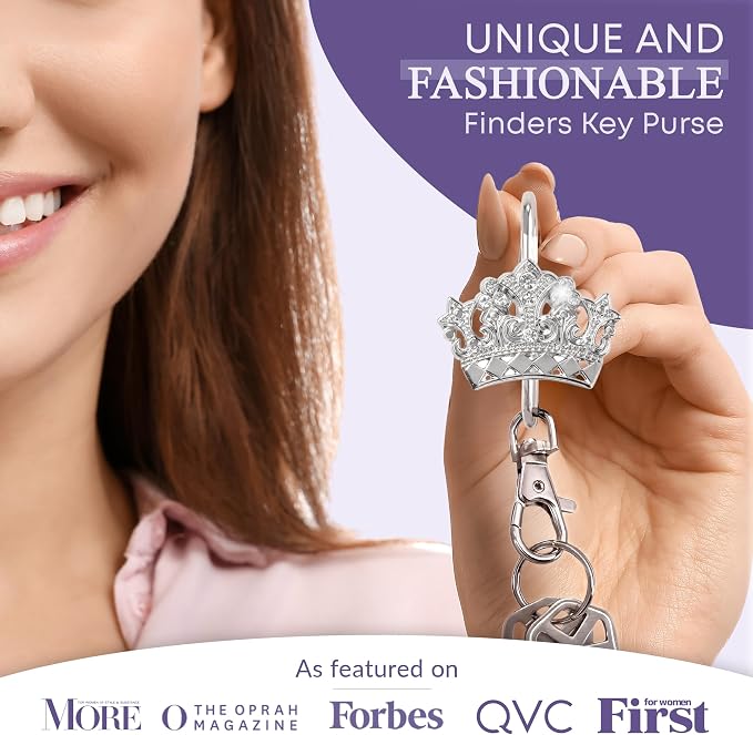 Women’s Bag Charm Key Finder, Car Keychain Hook, Cute Purse Organizer & Tote Bag Accessories, Gifts for Mom - Original