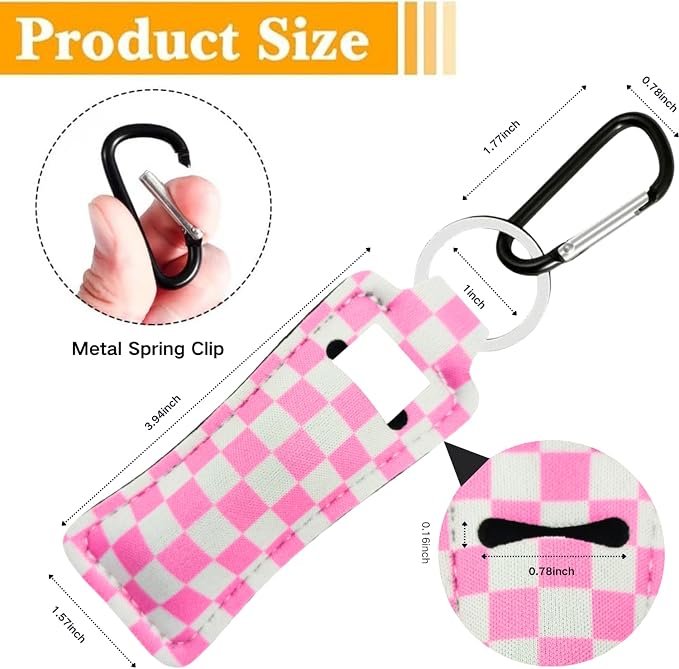 Chapstick Holder Key Chain Lipstick Holder Lip Balm Holder Keychain | Stocking Stuffers Gift, Compatible with Chapstick, Lip Balm and Lipstick, Bag Charm Accessories, Gifts for Women Friend