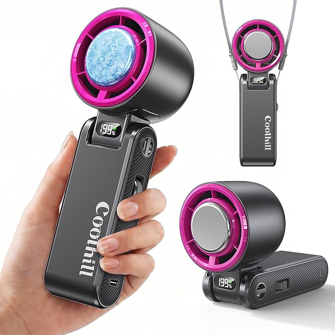 Pro Handheld Portable fan with Turbo Cooling, Speed(1-199) 5500mAh | 20000 RPM Hand Held Fan Rechargeable Powerful Mini Personal fan for Travel, Outdoor, Beach & Makeup