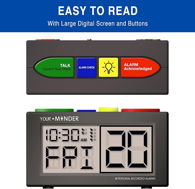 Your Minder Voice Record Talking Alarm Reminder Clock