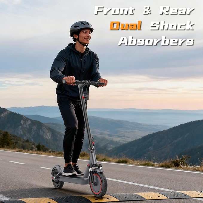 Electric Scooter, 10"/8.5" Solid Tire, 500W/350W Powerful Motor & 19/22 MPH Top Speed, 28/25/22/16 Miles Long Range, Folding E Scooter with Dual Braking for Teens and Adults