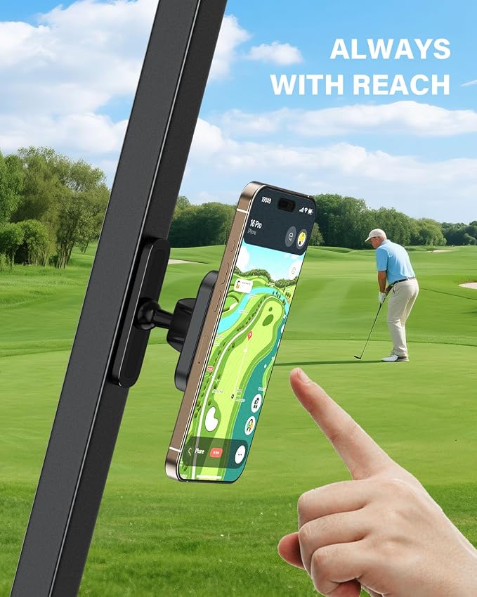 A2C Upgraded Magnetic Golf Cart Phone Holder, Golf Accessories for Men