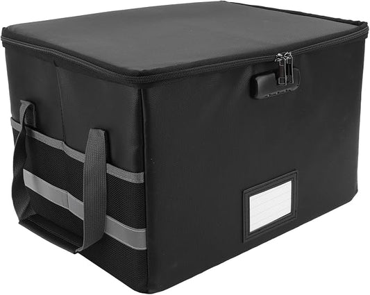 Multifunctional and Fireproof Document Box with Lock, Portable Secure File Storage Case for Home and Office, Stylebestosaxt268gf