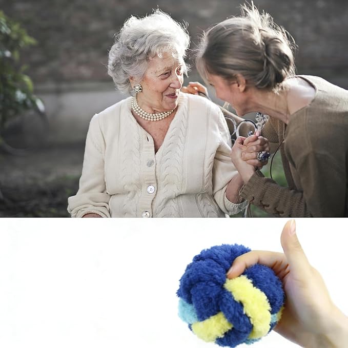 Fidget Ball for Alzheimer Dementia Patients Relief and Anxiety Relief Sensory for Autism Special Needs and Elderly Stretch and Squeeze Skin Pickers ADHD OCD (Blue)