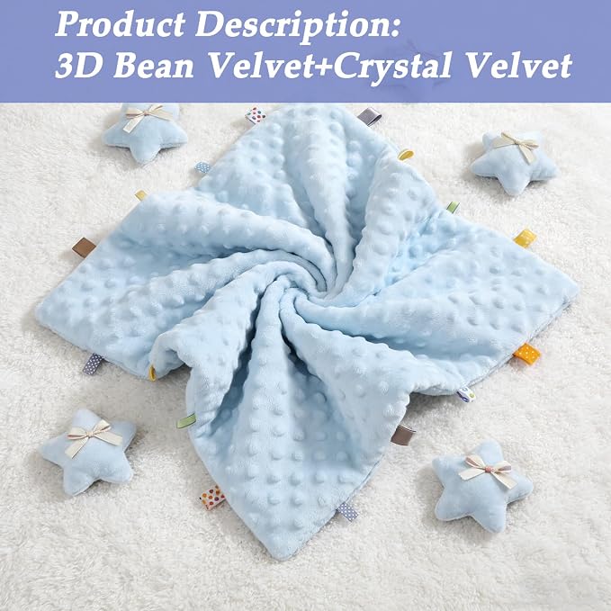 Fidget Blanket for Adults with Dementia, Sensory Mat for Alzheimers Patients, Dementia Activites for Senior (Light Blue)