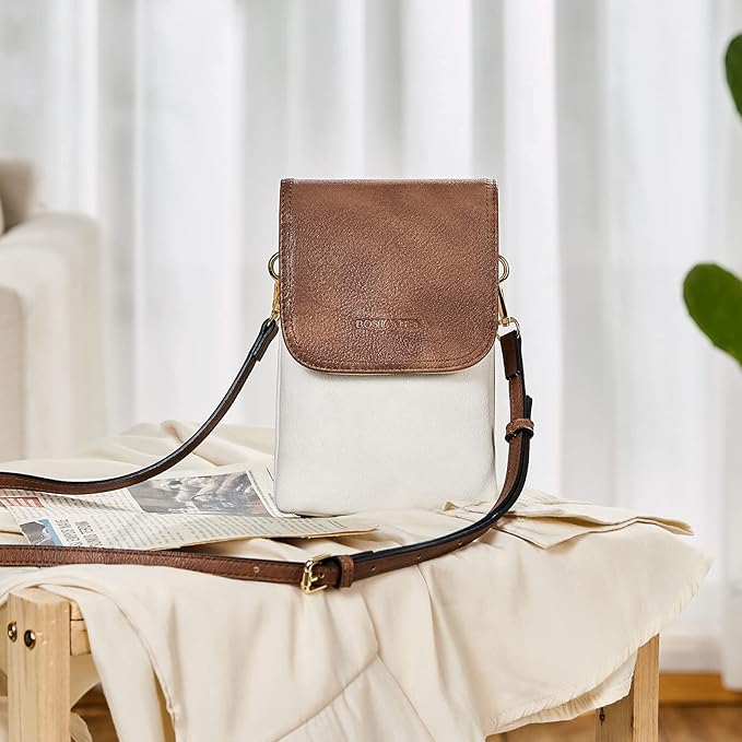 BOSTANTEN Small Crossbody Bag for Women Designer Cell Phone Purse | Vegan Leather, Multiple Pockets, Card Slots, Compact Size for Phone, Cards and Keys, Daily Travel Shopping Use