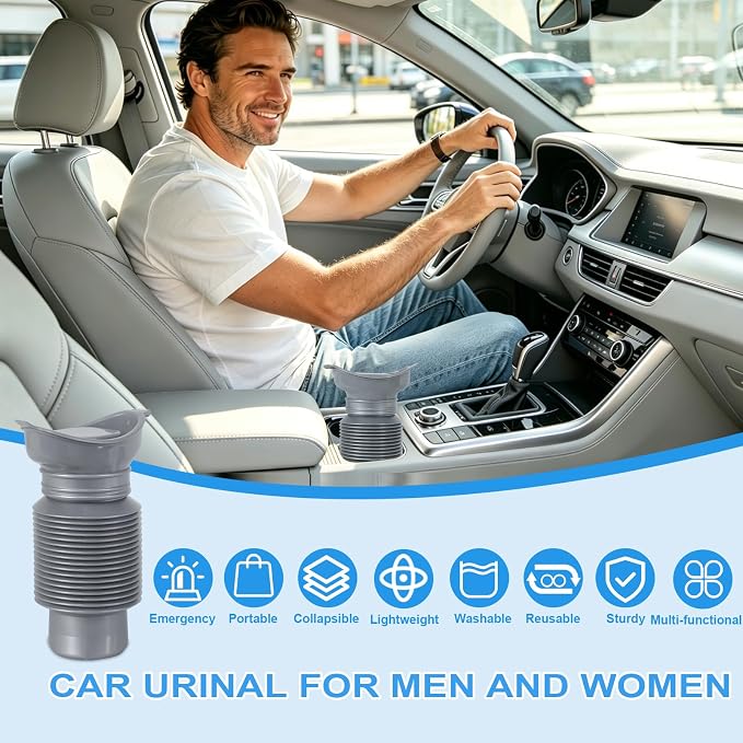Pee Bottles for Men,Portable Urinal for Men,Collapsible Urine Bottle 750ML | Car Urinals for Men and Women,Emergency Urinal Bottle Shrinkable Pocket Toilet for Travel,Camping,Traffic Jam,Road Trips