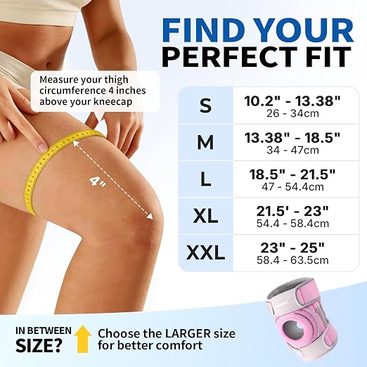 CAMBIVO ELITE Knee Brace with Side Stabilizers & Open Patella Gel Pad — Adjustable Support for Meniscus, Arthritis, ACL, MCL Recovery, Knee Support for Men and Women - Please Check Size Chart