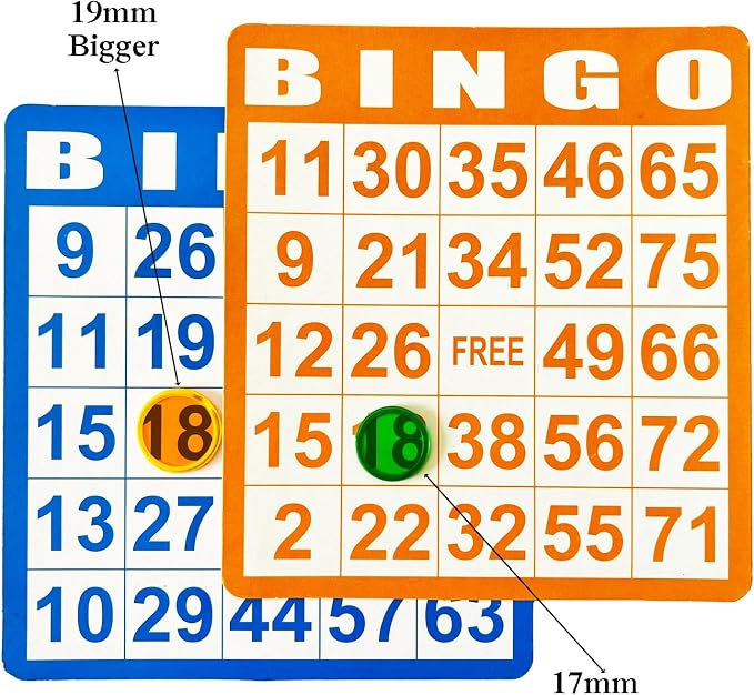 SEETOOOGAMES Magnetic Bingo Chips Tokens - 600 Pieces 6 Color Transparent Magnetic Chips for Classroom - 19mm Mixed Color