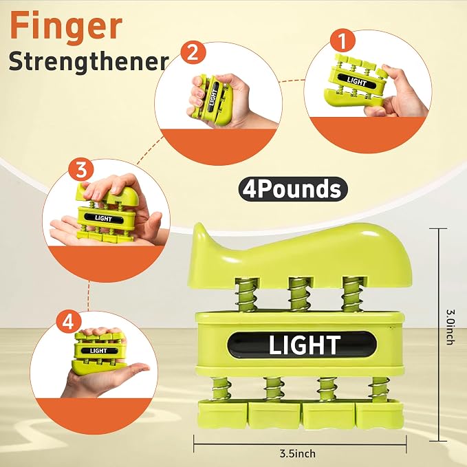 DICYWUDI Grip Strength Trainer, Finger Strength Trainer for Grip Strength Training for Fingers, Wrists, and Hands for Home, Office, Gym, Climbing, Athletes, Musicians, and Therapy