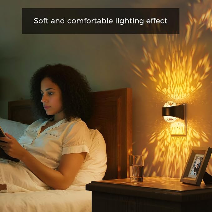 L LOHAS LED Night Lights Plug into Wall 2 Pack,Night Light for Kids | Dusk to Dawn Sensor,1600K/3000K/5000K Projector Light for Kids Playroom Home Theater Party