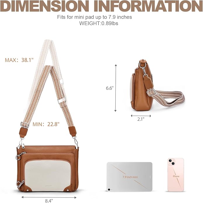 Anti-Theft Crossbody Purse for Women Travel Shoulder Bag
