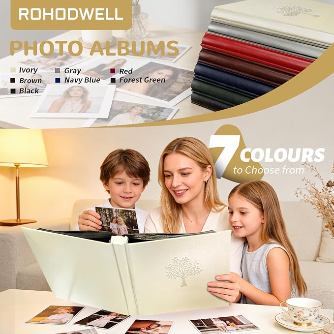 Photo Album 4x6 600 Pockets Photos, Large Capacity Leather Cover Photo Book | Slip-In Horizontal & Vertical Pockets Acid-Free Waterproof Picture Albums Great for Family Baby Wedding Holiday & Anniversary